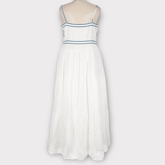 Sézane Erna Dress in Ecru Blue FR 46 / US 14 - Picture 7 of 12